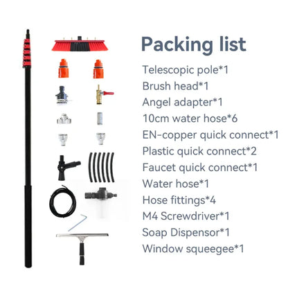 35cm Telescopic Rod Cleaning Kit with Durable Metal Solar Panel Cleaning Brush Eco-Friendly Window Equipment with Solar Panels