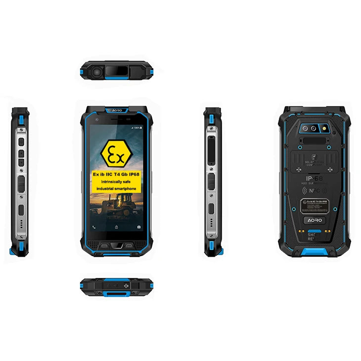 Explosion Proof Intrinsically Safe Zone 2 ATEX IP68 Waterproof Smartphone with NFC QWERTY Keyboard LTE/GSM/CDMA Compatibility