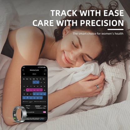 Hyperliving Anel Inteligente Personalizado para a Saúde com Logótipo OEM, Controlado por Aplicação, Resistente à Água 5ATM, Dispositivo Vestível para Galaxy