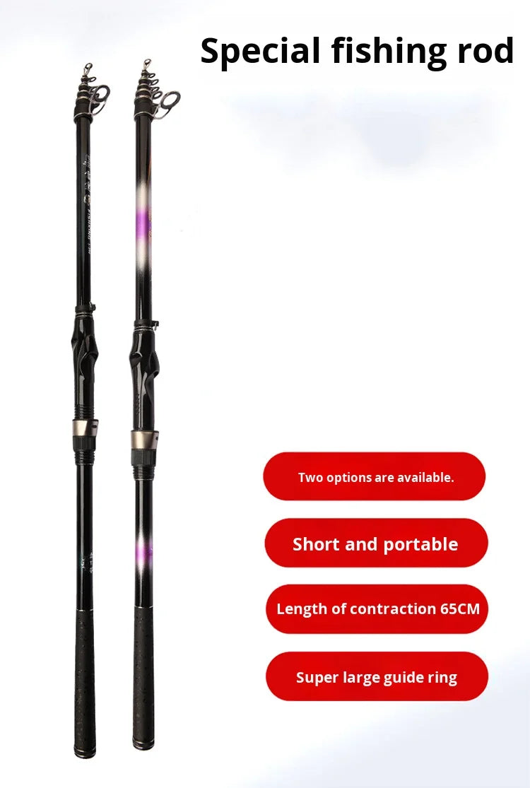 2025 Upgrade Fast Performance Carbon Sea Rod for Carp Fishing New Model with Soft-Tipped Rock &amp; Rubber Handle for Bottom Fishing