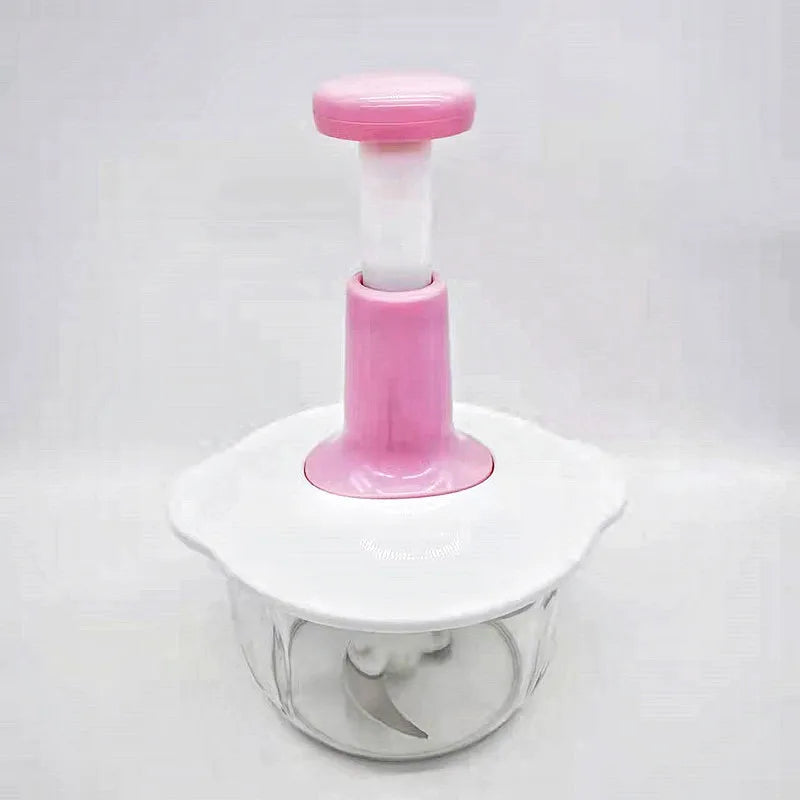 Picador de legumes manual com taça grande de 1,5L, picador de carne, picador de frutas e ervas, picador de alho e cebola.