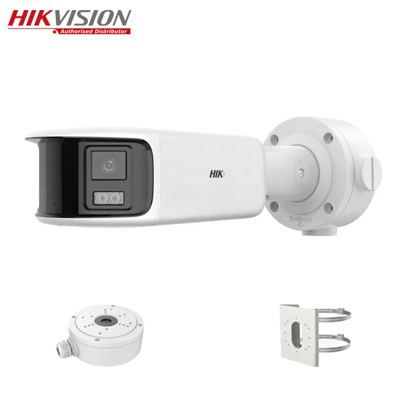 Hikvision DS-2CD2T47G2P-LSU/SL 4 MP Panoramic ColorVu Fixed Bullet Network Camera Active Strobe Light Audio Alarm