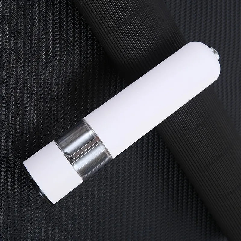 Moinho de especiarias para cozinha, automático, por indução, em aço inoxidável, alimentado por bateria, para pimenta e sal.