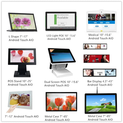 RK3288 2/16RAM 11.6'' With 15.6inch Dual Screen Tablet Pc Computer Wide Screen Smart Touch Android All-In-One With POE MIC RJ45