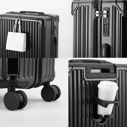 3PCS Business Suitcases Luggage Set PC Suitcase Travel Trolley Case Spinner Wheels Rolling Baggage Luggage with Cup Holder