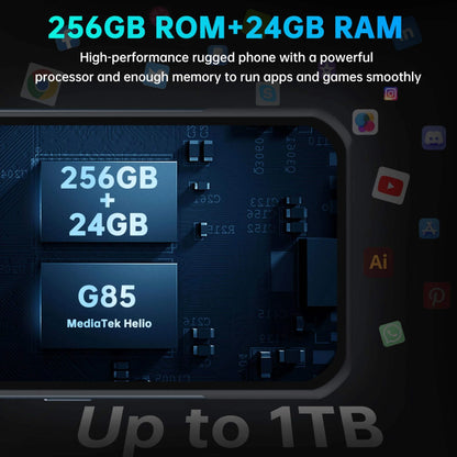 Hot Sale Oukitel Wp35S 4g Smartphone 11000mah 6.56 inch IPS Display Helio G85 6gb+256gb Support NFC 60Hz Octa Core Rugged Phone