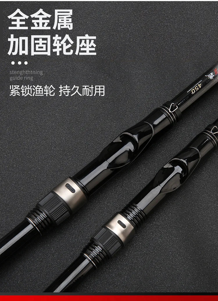 2025 Upgrade Fast Performance Carbon Sea Rod for Carp Fishing New Model with Soft-Tipped Rock &amp; Rubber Handle for Bottom Fishing
