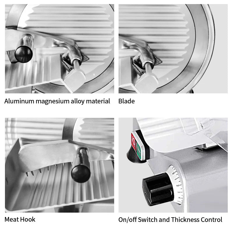 250mm Blade Meat Slicing Mini Slicer Machine 110V/220V Adjustable