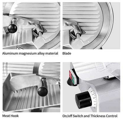250mm Blade Meat Slicing Mini Slicer Machine 110V/220V Adjustable