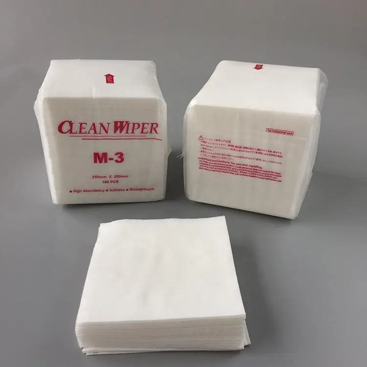 Class 100 Lint Free Polyester Nonwoven Clean Room Cleaning Wipers M-3 Cleanroom Wiper