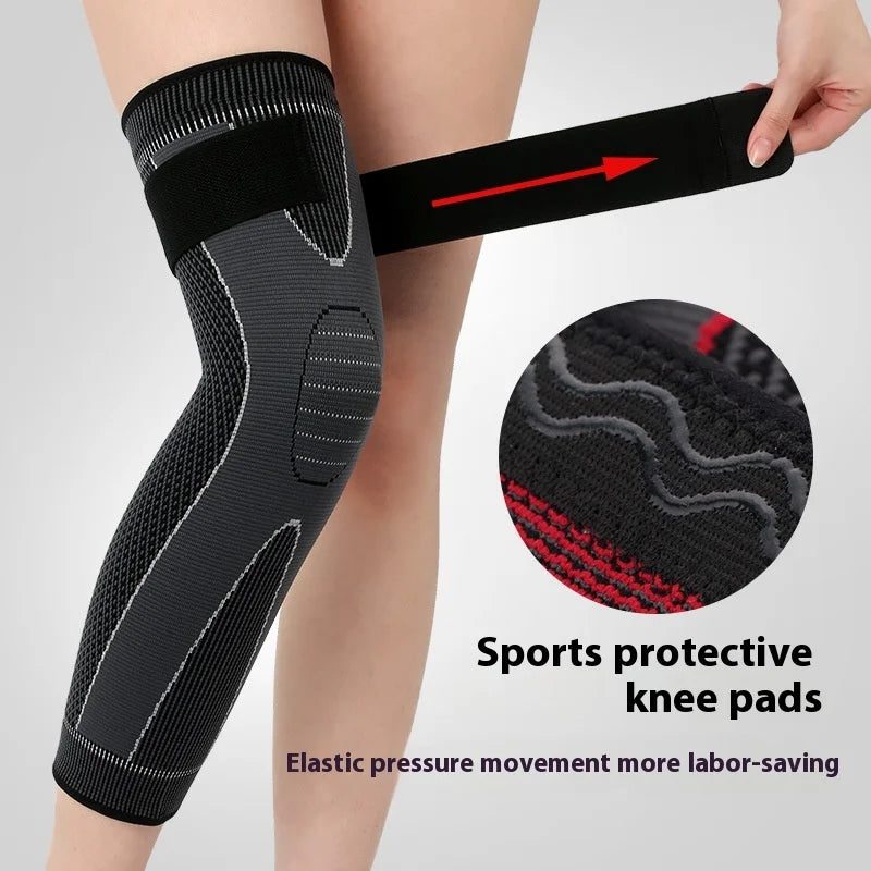 Men Women's Sports Nylon Knee Pads Flexible Football Protective Gear with Compression Leg Guards Elbow Straps for Cycling Gym