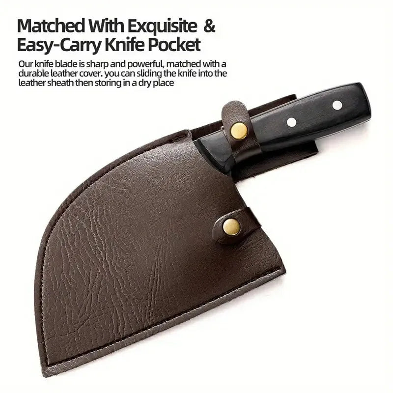 Manufacturer Company Custom Stainless Steel Kitchen Knives Non-Stick Pattern Blade Meat Cleaver and Carving Filleting Tools