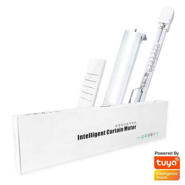 GE82TY Modern Home Electric Motorized Curtain Kit Digital Silent Aluminum Alloy Motorized Curtain Track Set for Indoor Use Wifi