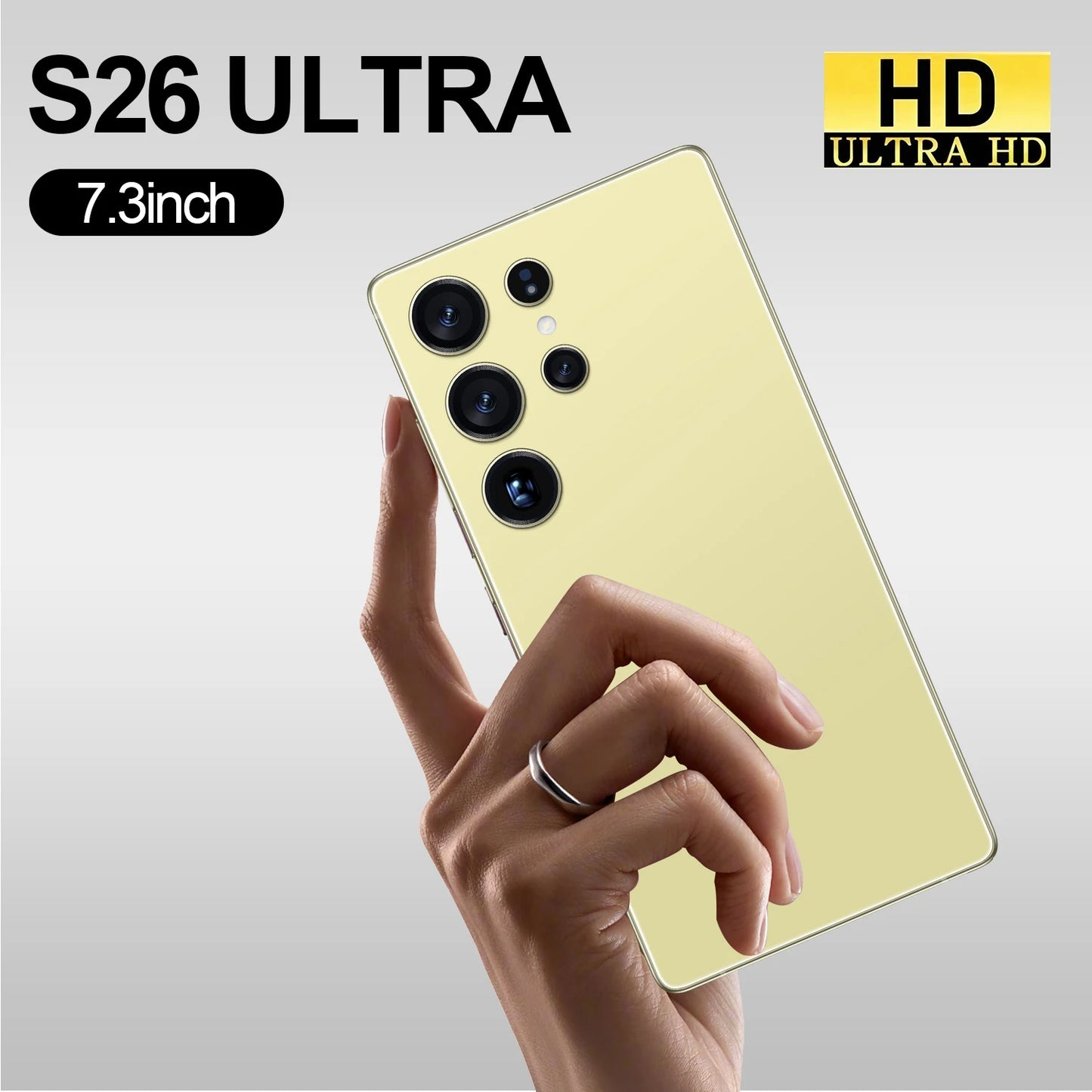 Hot Sale S26 Ultra 5G Smartphone 7.3 Inch Full HD Deca Core 16GB+1TB Memory Long Battery Life CDMA Face Unlock Wholesale Price