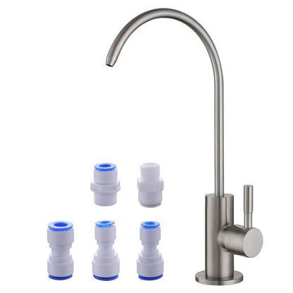 High Quality 304 Stainless Steel Lead-Free RO Water Faucet Reverse Osmosis Filter Brushed Kitchen Sink Purifier Modern Design