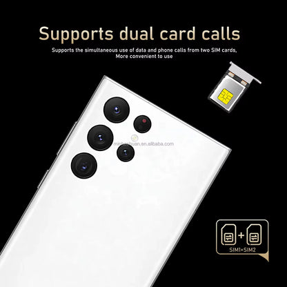 Hotselling Galaxy S24 Ultra Android Phone S-Pen 3+64GB Fast Charging 4G WIFI 6.8 Inch Gaming Screen Smartphone Mobile Phone LTE