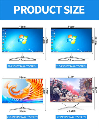 24"27''Inch Curved 8gb16gb32gb Ram 512 Gb Ssd Core I7 I5 I3 Processor All in One Desktop Computer All in One Pc for Supermarket