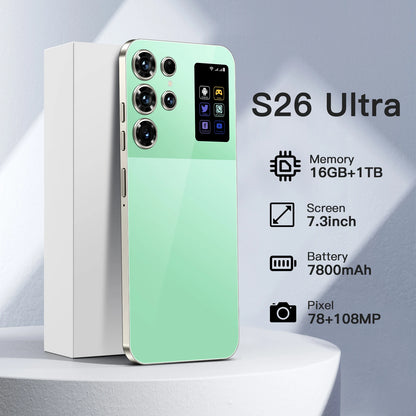 Original S26 Ultra 7.3 Inch 16GB+1TB 5G Smartphone 72+108MP HD Camera Dual Card 5G Android 14.0 100W Unlocked Cellphone Spanish