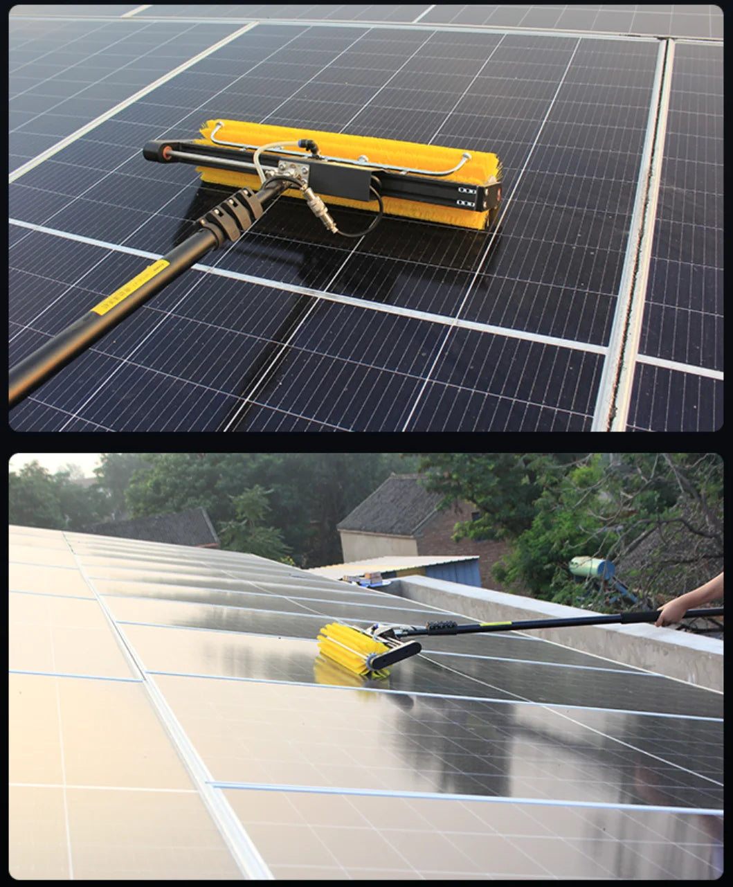 Automatic Rolling PV Solar Module Panel Cleaning Robot Machine Photovoltaic Equipment with Plastic Solar Panel Cleaning Brush