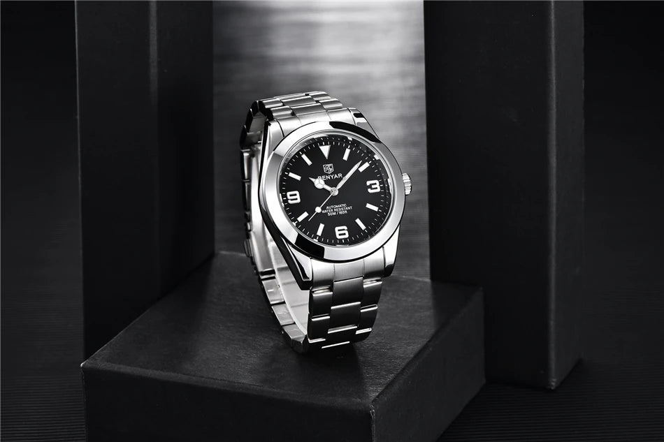 BENYAR 40MM V2 Version Top Brand  Luxury Men Watch Fashion Sport Watch  Automatic Mechanical Watches 10Bar BY-5177