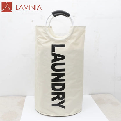 Lavinia Lightweight Home Storage Collapsible Fabric Laundry Hamper Laundry Bag Folding Laundry Basket