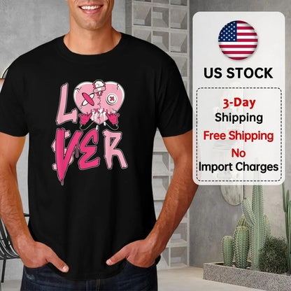 Men's Graphic T-Shirt, Anime Heart Broken Design, Short Sleeve Tee, Summer Casual, Trendy Streetwear