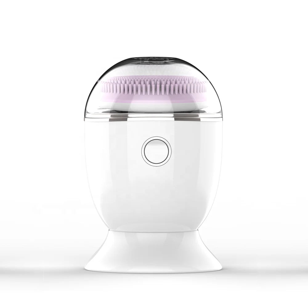 3-in-1 Multifunction Home Use Silicone Sonic Face Cleaning Brush for Deep Cleansing Skin Care Timing Clean Facial Lift Massage