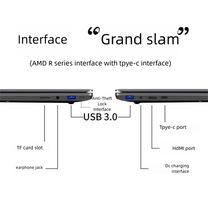 15.6" Gaming Laptop AMD-Ryzen  7 Laptop 32GB DDR4 RAM 512GB NVMe SSD Portable Notebook Laptop
