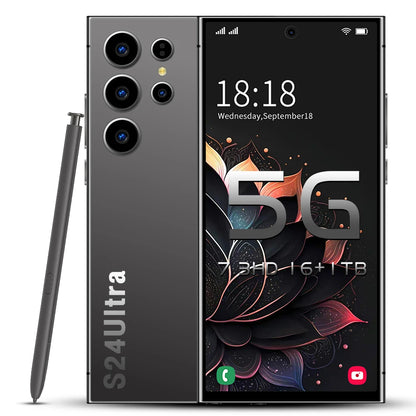 2025 NEW Original Unlocked Dual Card 5G Smart Phone HD 5G Cellphone Android 14 S24 Ultra 16GB + 1TGB Smartphone