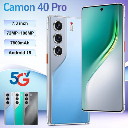 Camon 40 Pro 5G Smartphone Original Unlocked 7.3-Inch HD Display 90Hz Refresh Rate 4G/5G Dual Card Decacore Mobile Phone