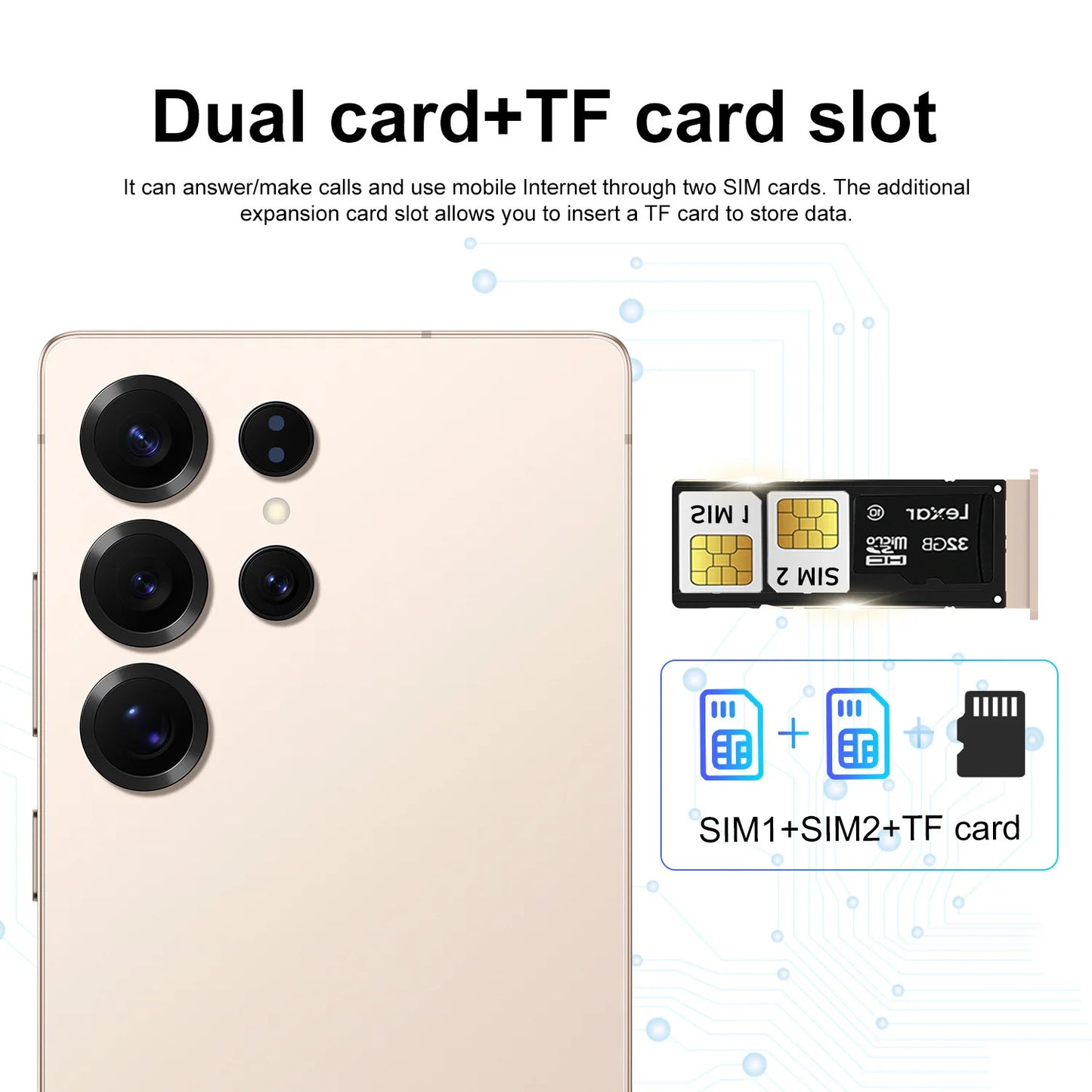 Factory Price S25 Ultra 16GB+1TB Android Big Screen phone  Dual SIM LTE Mobile Phone  Model S25 with Full HD Screen 108MP Camera