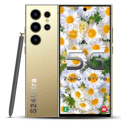 2025 NEW Original Unlocked Dual Card 5G Smart Phone HD 5G Cellphone Android 14 S24 Ultra 16GB + 1TGB Smartphone