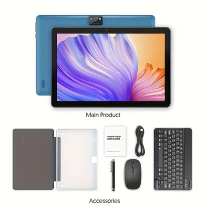 2025 Factory Wholesales Android Tablet 10.1 Inch Quad Core Tablet PC All in One Tablet PC VASOUN M30A with Keytboard Mouse
