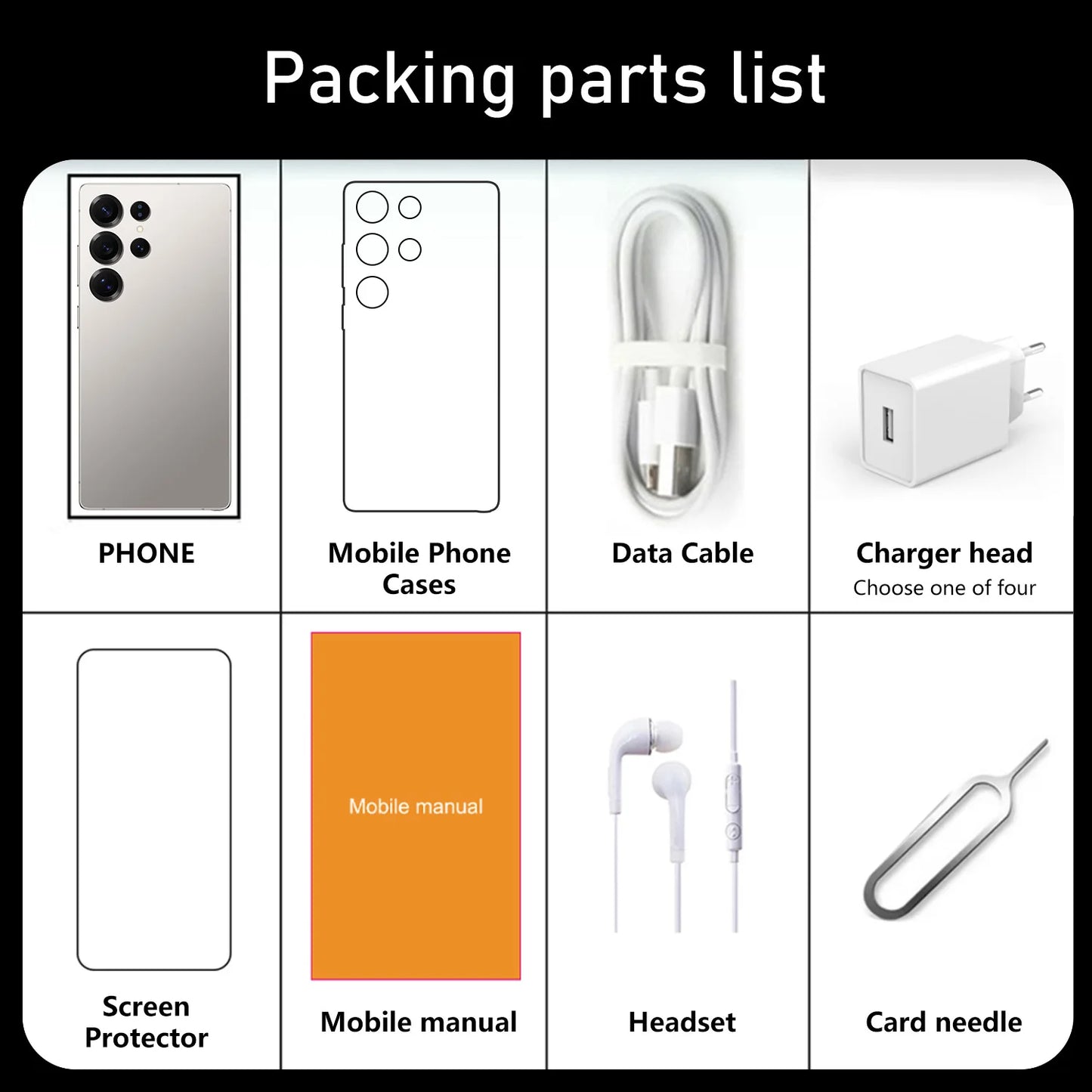 Factory Price S25 Ultra 16GB+1TB Android Big Screen phone  Dual SIM LTE Mobile Phone  Model S25 with Full HD Screen 108MP Camera