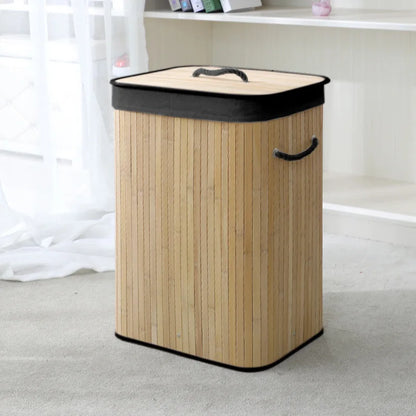 Wholesale Dust-proof Laundry Baskets Dirty Clothes Hampers Bamboo Woven Storage Baskets Bamboo Folding Dirty Clothes Storage