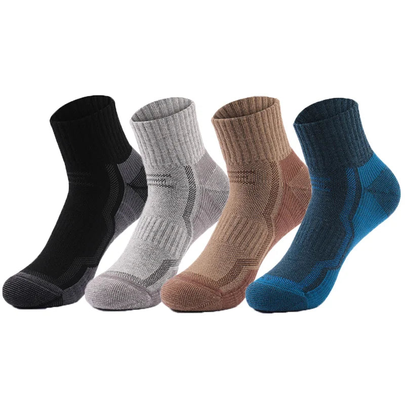 Factory Direct Custom Color Merino Wool Winter Sports Ankle Socks High Quality Men Women