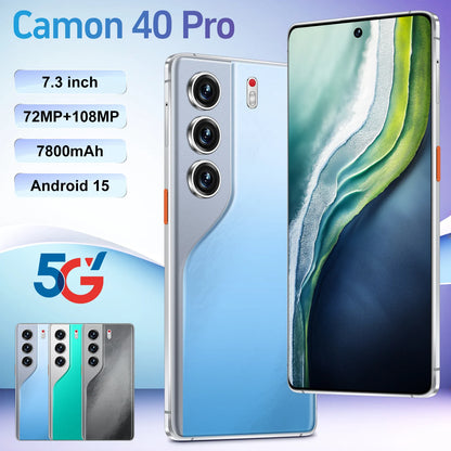Camon 40 Pro 5G Smartphone Original Unlocked 7.3-Inch HD Display 90Hz Refresh Rate 4G/5G Dual Card Decacore Mobile Phone