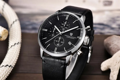 PAGANI DESIGN 2025 New Luxury Fashion Sapphire Japan VK67 Mens Watches Quartz Pointer Chronograph Waterproof Wrist Accessories