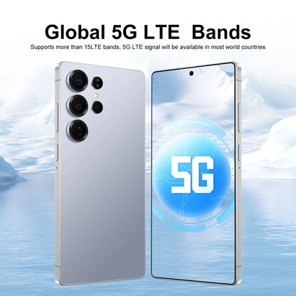 Factory Price S25 Ultra 16GB+1TB Android Big Screen phone  Dual SIM LTE Mobile Phone  Model S25 with Full HD Screen 108MP Camera