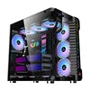 2021 ATX M-AXT RGB Fan LED Lights PC Gaming Computer Case Desktop