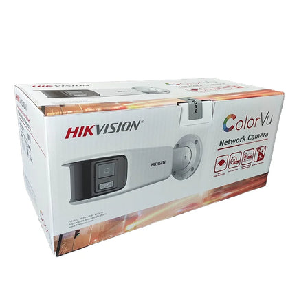 Hikvision DS-2CD2T47G2P-LSU/SL 4 MP Panoramic ColorVu Fixed Bullet Network Camera Active Strobe Light Audio Alarm