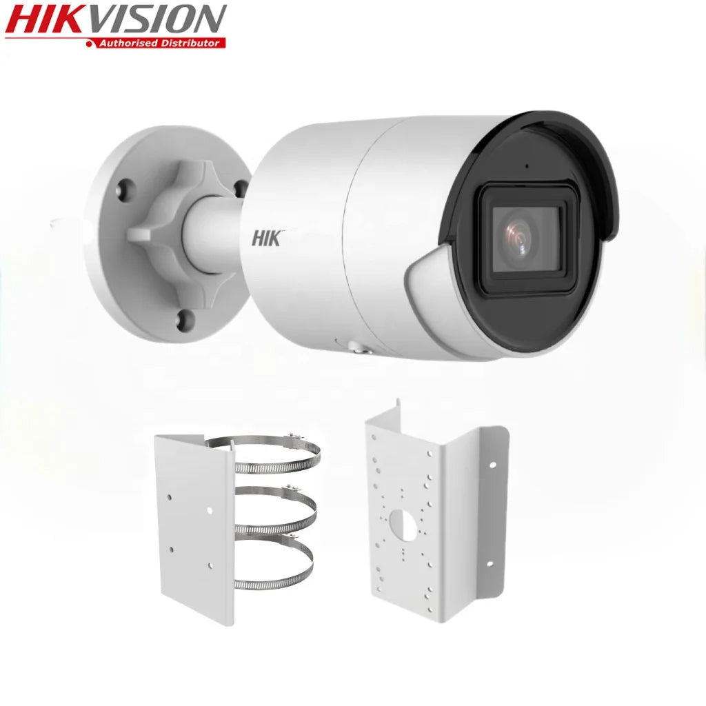Hikvision DS-2CD2083G2-IU 8MP AcuSense Fixed Bullet Camera 4K Outdoor PoE IP67 Waterproof H.265 Two-Way Pan-Tilt Built-In