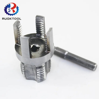 6 Points Pvc Pipe Threader Kit Internal and External Thread Fast Thread Tap Pipe Threader Water Pipe Tapping Tool