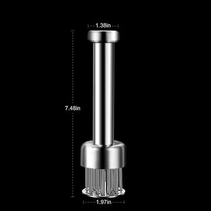 Stainless Steel Meat Tenderizer Tool 21 Sharp Needles Meat Piercing, Tenderizing Steak, Beef, Chicken, Pork, Small Meat Grinder