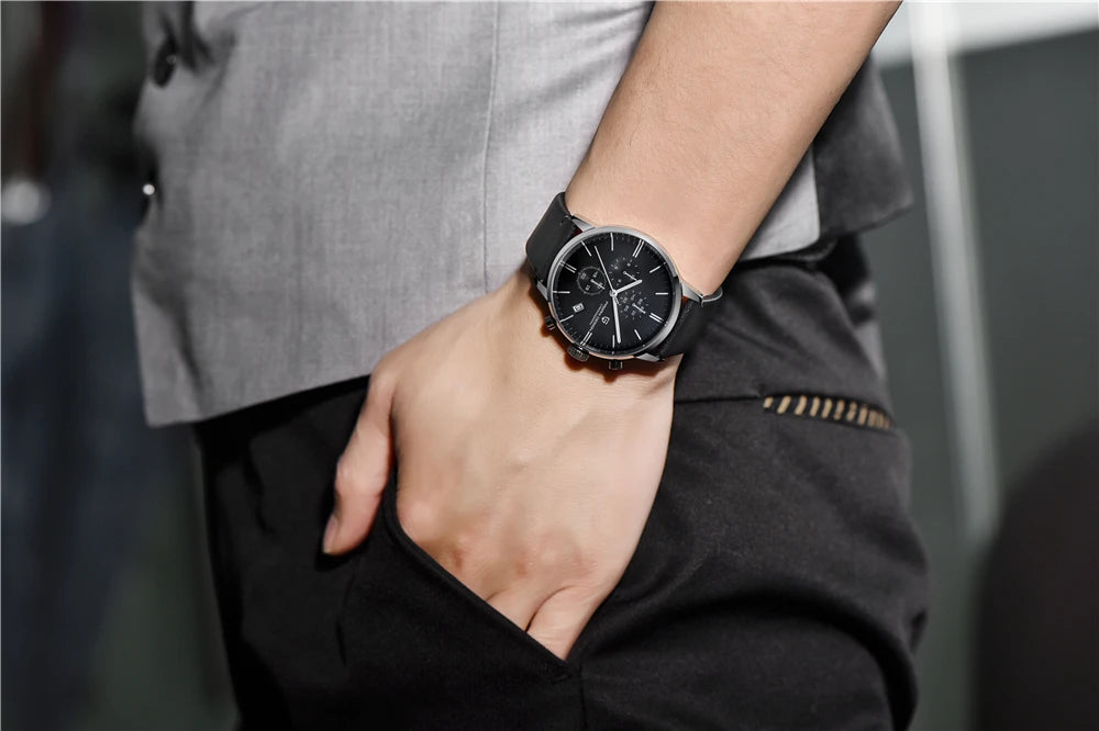 PAGANI DESIGN New Men Watches Multi time zone Quartz Business watch Auto Date Men Watches Japan Movt Watch Men Chronograph Gift