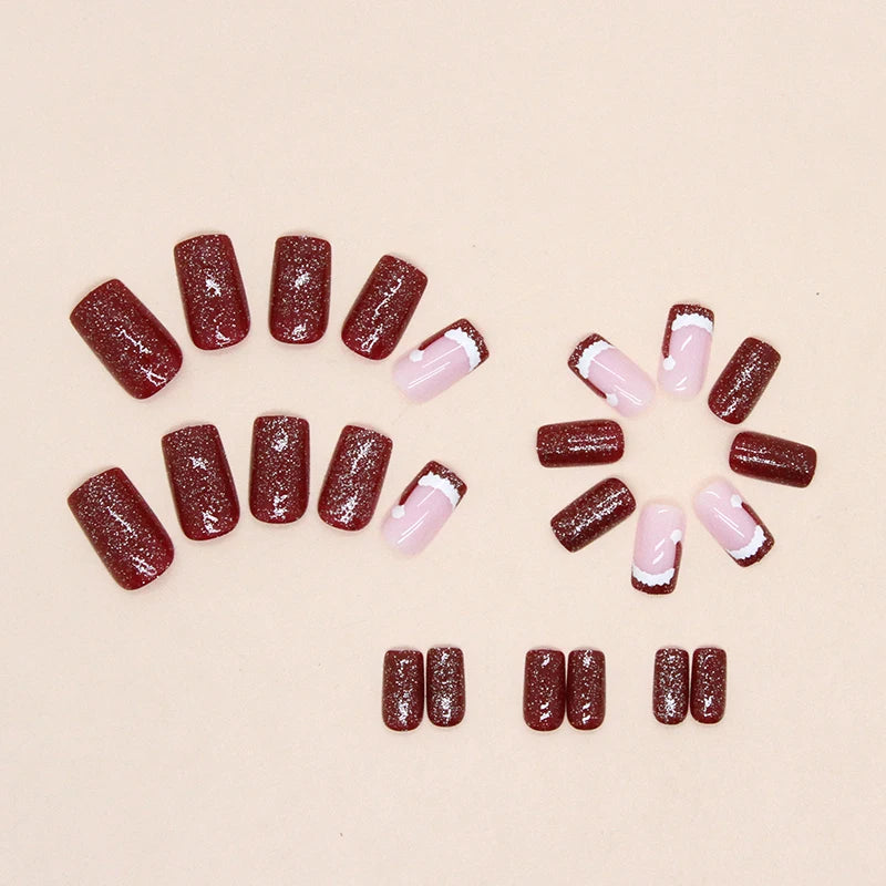 W812 Cat Eye Press-On ABS False Nails Trendy Wholesale Lot with Magnetic Effect Butterfly Design for Fingers Beauty Product