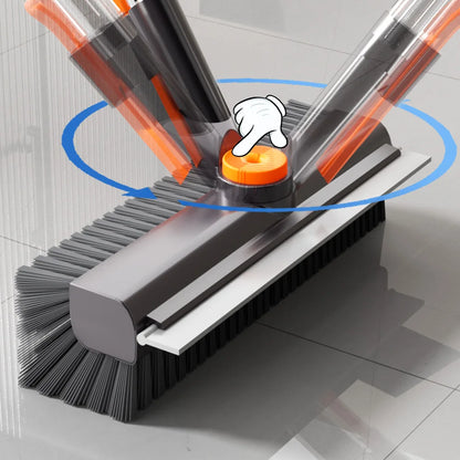 Wholesale 2-in-1 Toilet Floor Cleaning Brush Floor Tile Spin Scrubbing Brush Head Silicone Scraper Gap Brush Magic Scraper Broom
