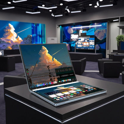 2024 14 inch Dual Touch Screen Laptop N100 DDR5 16G 12Gen 9000 Battery Laptop Pc