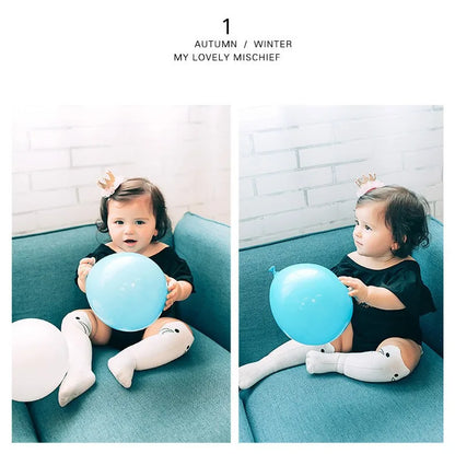 BONYPONY Cartoon Cute Kids Cotton Socks  Baby Cotton Socks Knee High Long LegWarmers Boy GirlS Children Long Socks