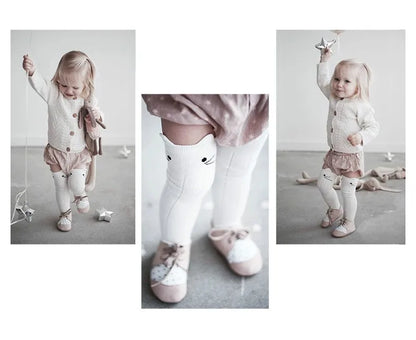 BONYPONY Cartoon Cute Kids Cotton Socks  Baby Cotton Socks Knee High Long LegWarmers Boy GirlS Children Long Socks